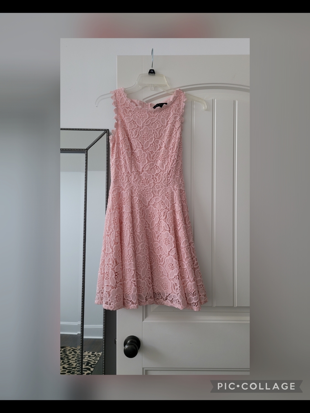 City Studio Pink Lace A-Line Mini Dress